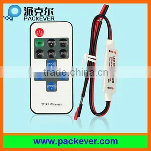 DC 5V-24V Input 12A Output 11 Keys RF Remote Mini LED Controller/dimmer thumbnail-1