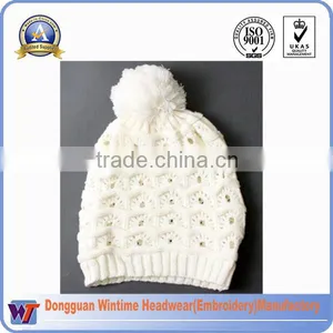 Unisex Gender and 100% Acrylic Material Custom Beanies With Pom thumbnail-1