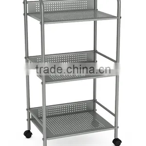 Icegreen Kitchen/Pantry/Hospital Use Three Shelf Utility Cart thumbnail-1
