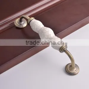 Antique Bronze Zinc Alloy Furniture Hardware Accessories Cabinet Ceramic Handles Modern Classical Brass Crack Marble Pull Knobs thumbnail-3