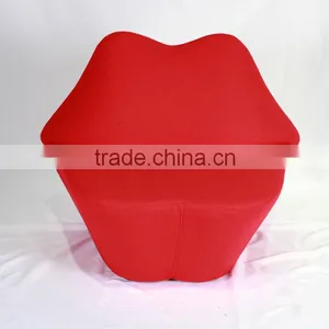 Living Room Furniture Red Lip Shaped Sofa thumbnail-2