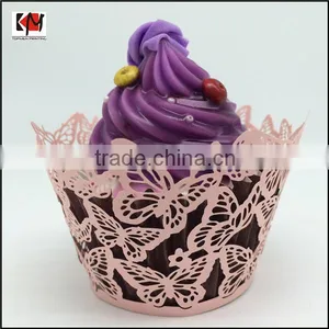 Laser Cut Paper Cupcake Wrappers for Cake Decorative thumbnail-4
