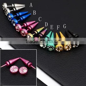 New Arrival Stainless Steel Colorful Crystal Body Piercing Jewelry thumbnail-1