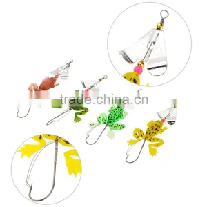 4Pcs 6.5g 11.5cm Frog Shape Soft Fishing Lures Single Fishhook Sequin Baits thumbnail-1