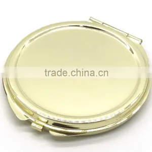 Promotional Custom Double Sided Metal Round Pocket Mirror thumbnail-2