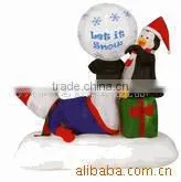 Giant Inflatable Snowmen Play With Snowglobe thumbnail-1