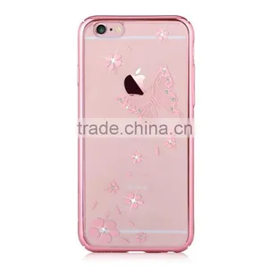 VOUNI Luxury Butterfly Bling PC Case for Iphone6s & 6s Plus,electroplating Mobile Phone Case thumbnail-2