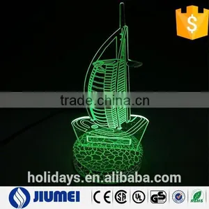 JM-3D07 Yiwu Jiumei Seven Color 3d Led Night Light Baby thumbnail-1