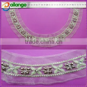 Wholesale New Fashion Bridal Crystal Beaded Necklace Motif for Garments thumbnail-1