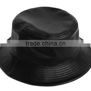 Black Leather Bucket Hat thumbnail-1