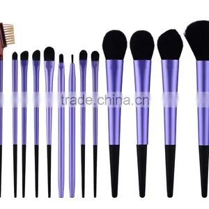Professional 11 Pieces Metal Handle Makeup Brush Set,Tapered Handle Makeup Brush Set thumbnail-1