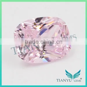 Wholesale Gems Synthetic Heat CZ Stone L-Pink Cushion Cut Loose Cubic Zirconia Price thumbnail-2