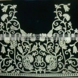 Embroidery Blouse Patches on Velvet Fabric thumbnail-1