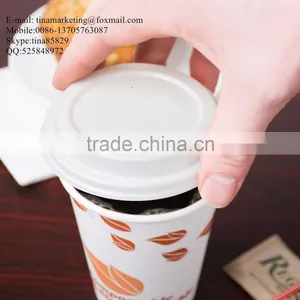 EcoChoice 10-20 Oz. White Compostable and Biodegradable Paper Hot Cup Lid thumbnail-2