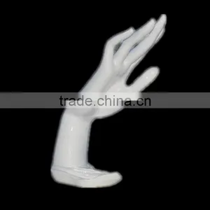 White Glossy Female Hand Mannequin for Finger Rings and Jewelry Display thumbnail-2
