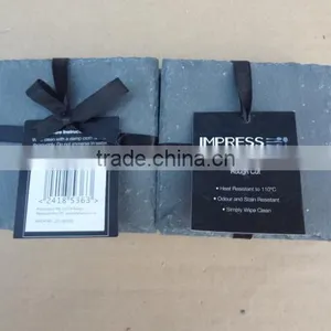All Shaped Good Selling 100% Natural Black Slate Coaster thumbnail-4