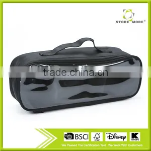 Store More Black Rectangular Travel Carry Toiletry Kits With Clear PVC thumbnail-1