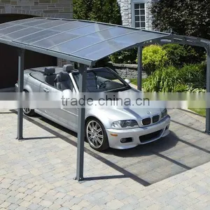 Garden Feeling Plastic Sheet Arched Roof Aluminum Double Cantilever Carport thumbnail-1