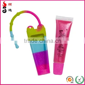 Colorful Silicone Plain Mini Size Lip Gloss Bottle Case thumbnail-6