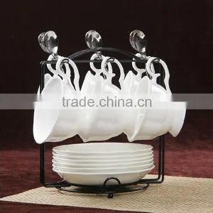 Tableware White Porcelain Cups and Saucers, Plain White Porcelain Cups and Mugs thumbnail-1