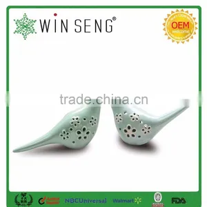Creative Home Decoration White Porcelain Craft in Bird Shape thumbnail-2