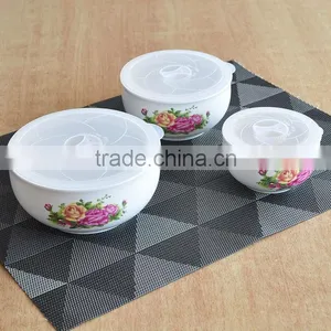 3pcs Microwave Bowl Set With Decal Printing thumbnail-1