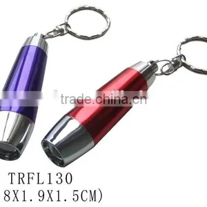 Hot Sale Bullet Shape Mini LED Torch Light With Key Ring thumbnail-1