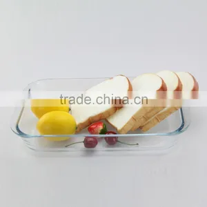 Rectangle Transparent Glass Baking Dish Plate for Kitchen thumbnail-4