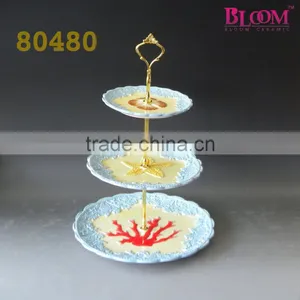 3 Layers Ceramic Cake Stand Holder thumbnail-1