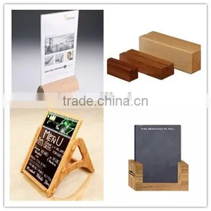 Wooden Holder With Chalkboard Restaurant Menu Display Stand /Wood Menu Holder/ Mini Chalkboard Menu thumbnail-6