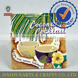 Rectangular Tropical Feel Ceramic Wall Hanging Decoration Gift Items thumbnail-1