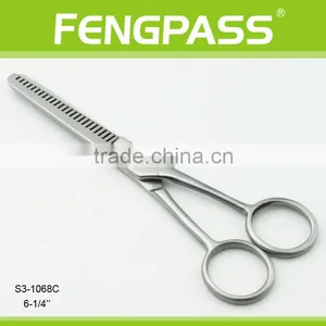 S3-1068C 6-1/4" Inch 2CR13 Stainless Steel Blade With Stainless Steel Plastic Barber Use Thinning Tool Hair Scissors thumbnail-1