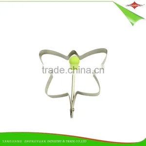 ZY-F1461 Stainless Steel Egg Ring pp Ball Handle Fried Egg Ring Butterfly Style Mold thumbnail-1