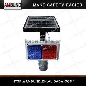 Visibility Distance Over 800m for Solar Traffic Red and Blue Flashing Light thumbnail-1