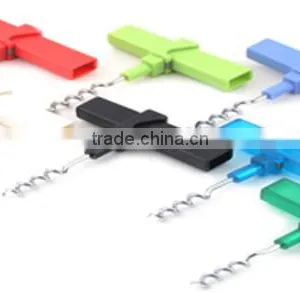 A45-SF0017 High Quality T Shape Wine Bottle Opener Corkscrew thumbnail-1