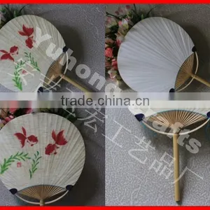 Top Sale Novelty Promotional Round Paper Hand Fan thumbnail-1