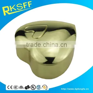 Newest Heart Shaped Zinc Alloy Gold Plating Jewelry Gift Box With Laser Logo thumbnail-2