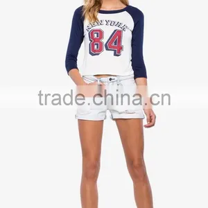 2016 Best Selling Women Raglan Gym t Shirt Nice Design thumbnail-4