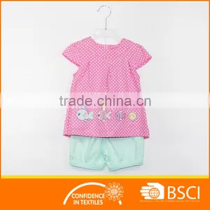 Girl Summer Wear T Shirt Top & Short 2pcs Cloth Set thumbnail-1