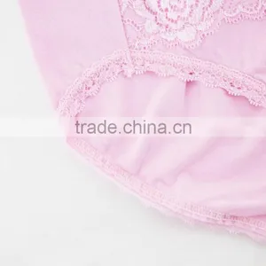 Pink 95% Cotton 5% Spandex With Lace Sexy Fancy Woman Underwear thumbnail-4
