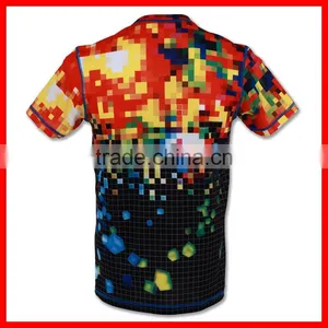 2015 High Quality Outdoor Sports Running Fitness Excercise Soccer Mens Short Sleeve Compression Shirt thumbnail-2