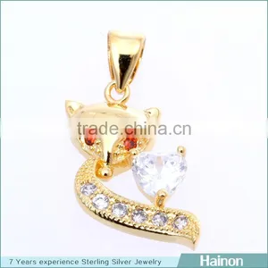 Charm Beads Pendant in Micro Pave Design With Big Love Zircon Jewelry Accessory Wholesale thumbnail-1