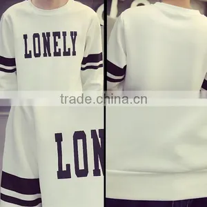 Cheap Printed Round Neck Long Sleeve Oversized Cool Men's Plain Printed Pullover Sweater Hoodie thumbnail-3