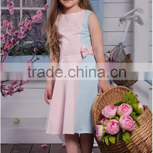 Pink Blue Family Look Mommy And Me Set Women Dresses Summer Children Frocks Designs thumbnail-3