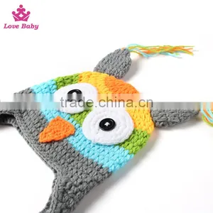 Baby Animal Owl Hat Pattern Photography Props Animal Photo Props for Newborns thumbnail-3