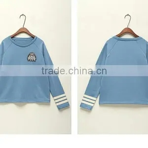 Fshionable OEM no Brand Name Blue Strip Hoodies High Quality Cheap Casual Hoodies thumbnail-1