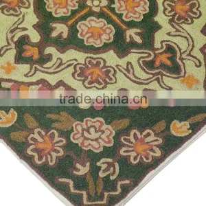 Embroidered Ethnic India Pillow Decor Accent Cushion Cover Kashmir Wool Crafts thumbnail-4