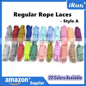 Round Rope Shoe Laces 22 Colours All Various Sizes Oval Cord Trainer Yeezy Boot Shoelaces - Shoestrings for Basketball Shoes thumbnail-1