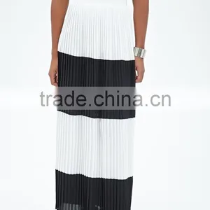 2015 New Arrival Chiffon Pleated Skirt Latest Skirt Design Pictures Long Skirts thumbnail-5