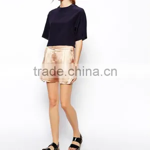 WHITE Silk Mix Shorts thumbnail-1